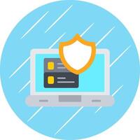 Data Protection Flat Circle Icon Design vector