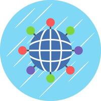 Internet plano circulo icono diseño vector