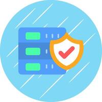 Database Security Flat Circle Icon Design vector