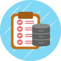 Checklist Flat Circle Icon Design vector