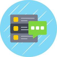 Database Message Flat Circle Icon Design vector