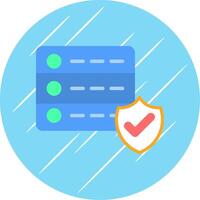 Data Protection Flat Circle Icon Design vector