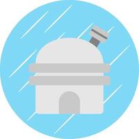 Observatory Flat Circle Icon Design vector