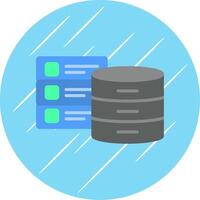 Databases Flat Circle Icon Design vector