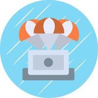 Space Capsule Flat Circle Icon Design vector