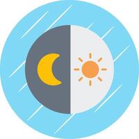 Day And Night free Flat Circle Icon Design vector