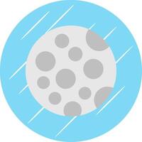 Moon Flat Circle Icon Design vector