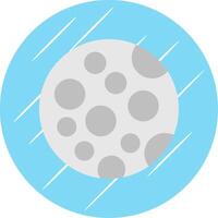 Moon Flat Circle Icon Design vector