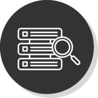 Database Line Shadow Circle Icon Design vector