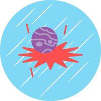 Supernova Flat Circle Icon Design vector