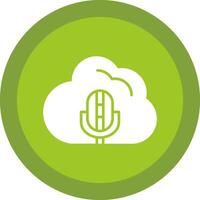 nube línea sombra circulo icono diseño vector