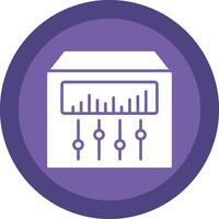 Sound Mixer Line Shadow Circle Icon Design vector