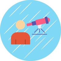 Astronomer Flat Circle Icon Design vector