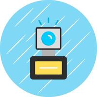 Camera Flash Flat Circle Icon Design vector