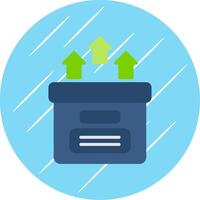 Storage Box Flat Circle Icon Design vector