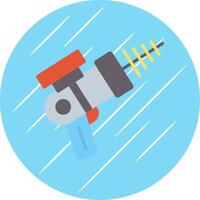 Laser Gun Flat Circle Icon Design vector