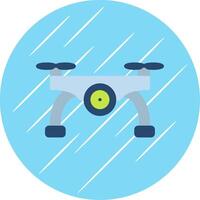 Camera Drone Flat Circle Icon Design vector