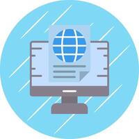 News Report Flat Circle Icon Design vector