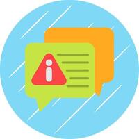 Error Message Flat Circle Icon Design vector