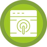 Browser Line Shadow Circle Icon Design vector