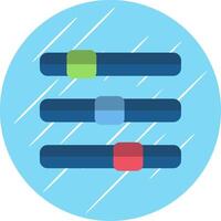 Progress Bar Flat Circle Icon Design vector