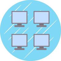 Monitors Flat Circle Icon Design vector