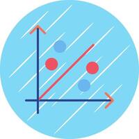 Scatter Graph Flat Circle Icon Design vector