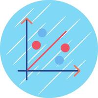 Scatter Graph Flat Circle Icon Design vector