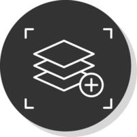 Layers Line Shadow Circle Icon Design vector