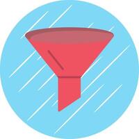 Funnel Flat Circle Icon Design vector