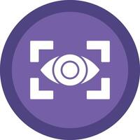 Vision Line Shadow Circle Icon Design vector