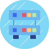 Data Quality Flat Circle Icon Design vector