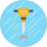 Hand Saw Flat Circle Icon Design vector