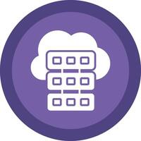 Cloud Computing Line Shadow Circle Icon Design vector