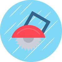 Power Saw Flat Circle Icon Design vector