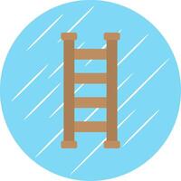 Step Ladder Flat Circle Icon Design vector