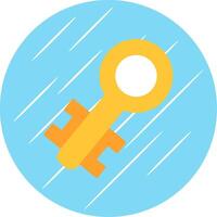 Old Key Flat Circle Icon Design vector