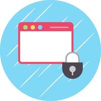 Web Security Flat Circle Icon Design vector