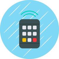 Remote Control Flat Circle Icon Design vector