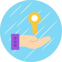 Hand Over Flat Circle Icon Design vector