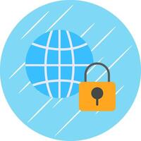 Internet Security Flat Circle Icon Design vector