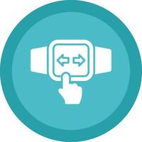Touchscreen Line Shadow Circle Icon Design vector
