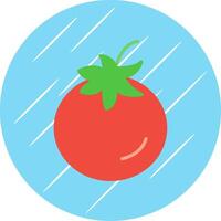 Tomato Flat Circle Icon Design vector