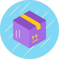 Delivery Box Flat Circle Icon Design vector