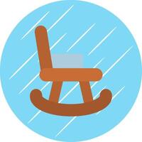 Rocking Chair Flat Circle Icon Design vector