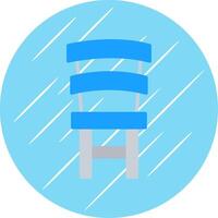 Dining Chair Flat Circle Icon Design vector