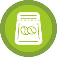 Beans Bag Line Shadow Circle Icon Design vector