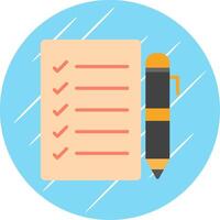 Task List Flat Circle Icon Design vector