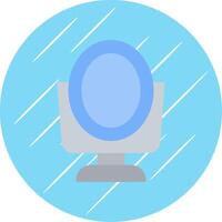 espejo plano circulo icono diseño vector