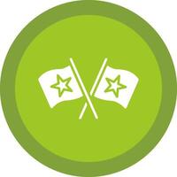 Flags Line Shadow Circle Icon Design vector